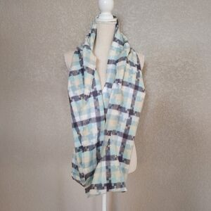 Adornments Soft plaid Infinity Scarf  mint color  New